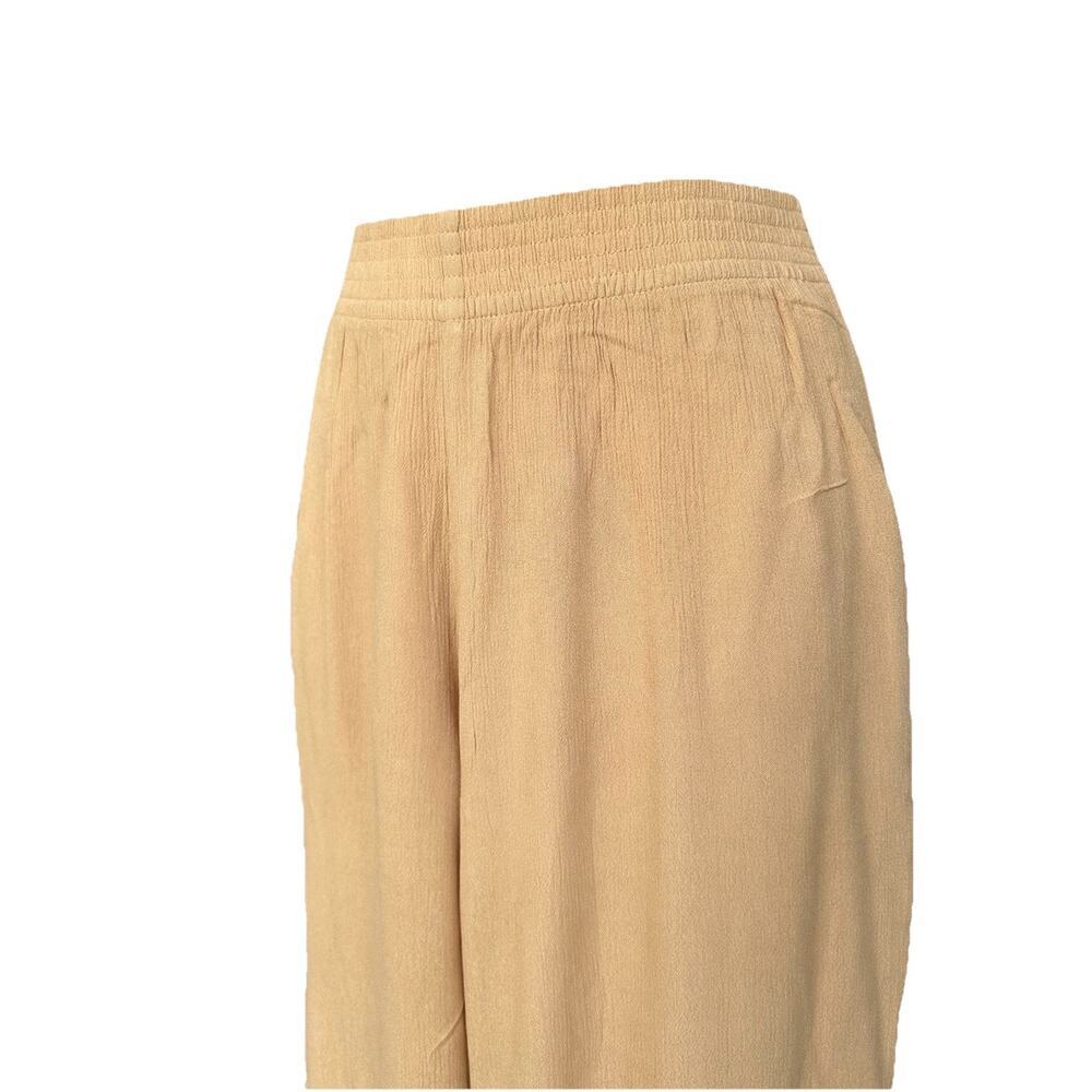 Babaton Viscose Wide Leg Pants Women's Size Small Beige Flowy Boho Minimalist - Picture 2 of 10